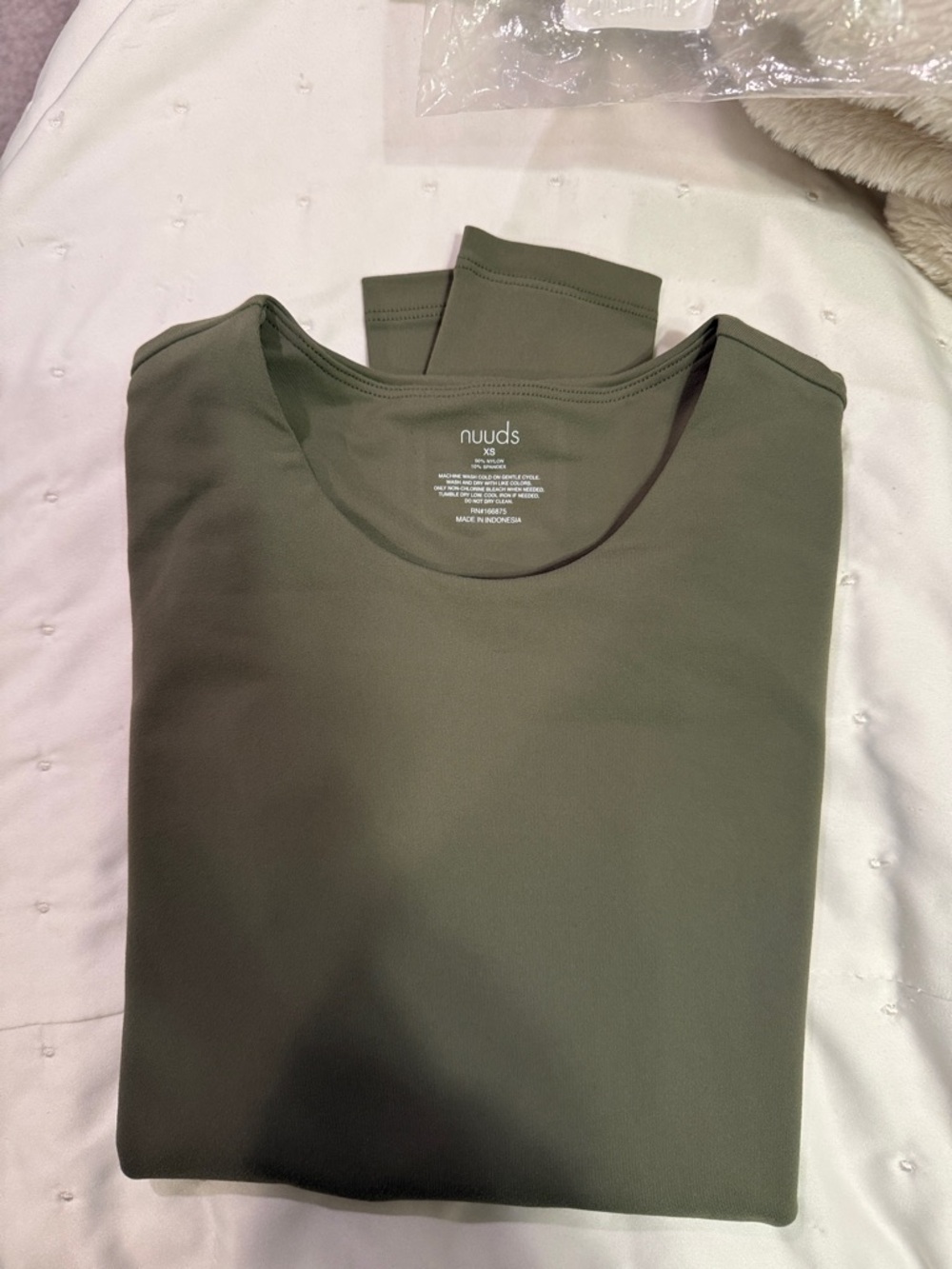 nuuds Olive-Tone Scoop Neck Top